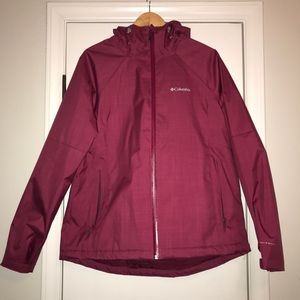 Columbia Omni Tech Magenta Hooded Jacket Size XL